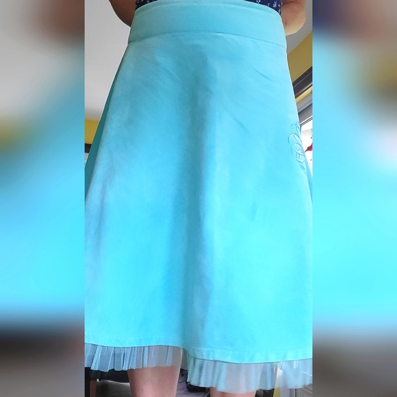 Aqua circle skirt vintage style 50's - Picture 7 of 16